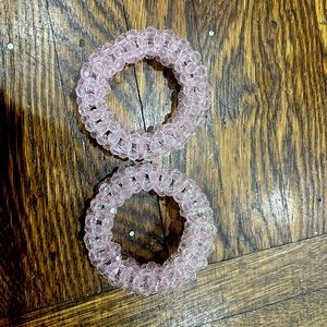 Dries Van Noten earrings- pink crystal